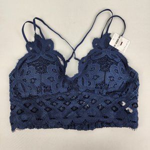 Anemone Blue Lace Bralette Size L